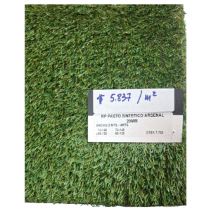 Pasto Sintético ARSENAL 20mm. Interior y exterior 60m2.